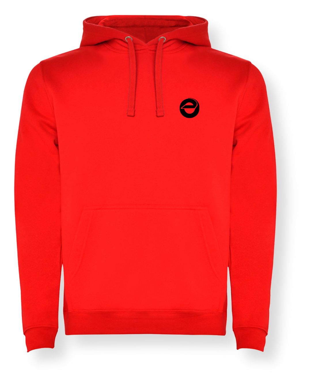 sudadera-wedit-roja-con-capucha-y-logo-negro