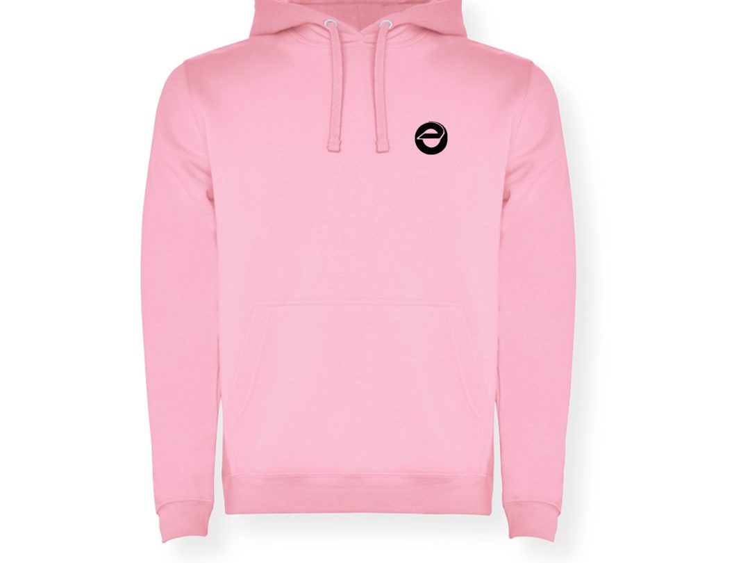 sudadera-wedit-rosa-capucha-logo-negro